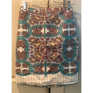 Anthropologie Maeve Printed Skirt